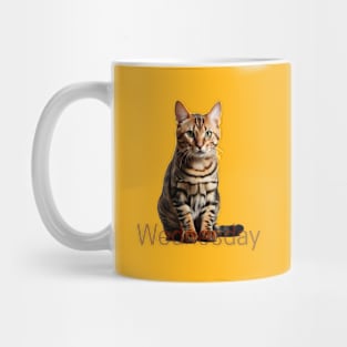 Wednesday cat. Get ready! Mug